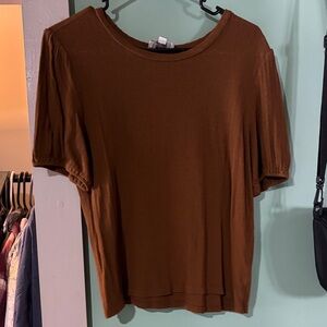LOFT Chocolate Brown Short Sleeve Tee